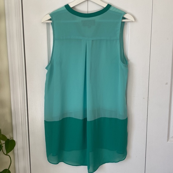 Anthropologie Sunday in Brooklyn colourblock sleeveless blouse green - Picture 5 of 12